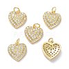 Brass Micro Pave Clear Cubic Zirconia Charms ZIRC-L100-132G-1