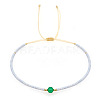 Adjustable Glass Seed Bead Braided Bead Bracelets for Women VT9382-40-1