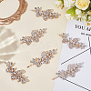 6Pcs Zinc Alloy Rhinestone Hair Bobby Pins PHAR-GO0001-10-3
