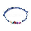 7Pcs Dyed Natural Turquoise Chips Braided Bead Bracelets BJEW-JB09870-2