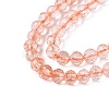 Dyed Transparent Crackle Glass Beads Strands GLAA-Q108-01A-A08-3