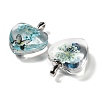 Transparent Glass Pendants GLAA-M048-04-2