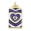 Brass Micro Pave Cubic Zirconia Pendant with Enamel KK-H458-02G-P01-1