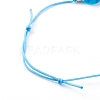Adjustable Handmade Millefiori Glass Beaded Bracelets BJEW-JB06074-5