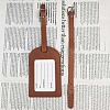 CutHollow 4Pcs PU Leather Luggage Tag OFST-CL0001-01A-02-5
