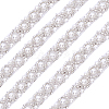 Grenadine & Plastic Pearl Ribbon OCOR-WH0105-170A-1