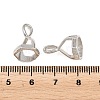 Brass Pendant Hexagon Bead Cap Bails KK-K205-01P-3