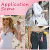 2Pcs 2 Styles Acrylic & Zine Alloy & PU Pendant Decoration KEYC-CN0001-07B-4