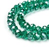Electroplate Glass Beads Strands EGLA-X0007-01B-6mm-3