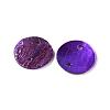 Spray Painted Natural Akoya Shell Connector Charms BSHE-S304-17D-2