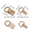 CHGCRAFT 6Pcs 6 Styles Alloy Bag Side D Ring Clip FIND-CA0008-19-2