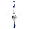 Alloy & Lampwork Tree of Life with Evil Eye Pendant Decoration PW23022396844-1