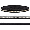 10 Yards Black Nylon Ribbon SRIB-WH0012-09A-1