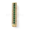 Rack Plating Brass Pave Cubic Zirconia Rectangle Multi-Strand Links KK-K341-42G-2
