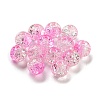 Transparent Spray Painting Crackle Glass Beads GLAA-L046-01B-2