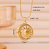 304 Stainless Steel Sun Pendant Necklaces for Women WG60B9D-03-1