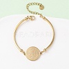 Religion 304 Stainless Steel Link Bracelets for Women BJEW-F524-02A-G-1