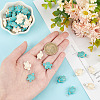 100Pcs 2 Colors Dyed Synthetic Turquoise Connector Charms PALLOY-AB00150-3