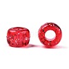 Transparent Acrylic European Beads TACR-T010-002-4