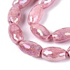 Anti-Tarnish Electroplate Glass Beads Strands EGLA-Q130-02A-14-3