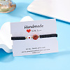 Sport Theme Plastic Charm Braided Bead Bracelets WG0CE78-03-1