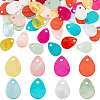 80Pcs 8 Styles Freshwater Shell Dyed Teardrop Charms FIND-PH0018-28-1