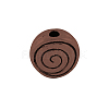 Tibetan Style Alloy Flat Round Carved Vortex Beads TIBEB-5437-R-FF-1