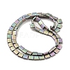 Electroplated Frosted Non-magnetic Synthetic Hematite Beads Strands G-G089-B01-13-2