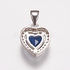 Brass Micro Pave Cubic Zirconia Charms ZIRC-E143-58A-P-2