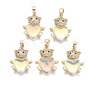 Brass Cubic Zirconia Pendants KK-R134-082-NF-1