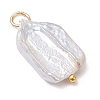 Natural Baroque Pearl Keshi Pearl Pendants PALLOY-JF04628-01-4