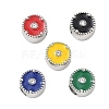 304 Stainless Steel Enamel with Rhinestone European Beads STAS-Z130-06P-1