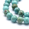 Dyed Natural Turquoise Beads Strands X-G-G768-02-10mm-2