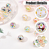 20Pcs UV Plating Acrylic Printed Beads TACR-SC0001-46B-6