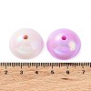 UV Plating Transparent Acrylic Beads X-OACR-Z013-04-4