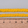 Transparent Frosted Glass Beads Strands GLAA-N072-01A-A02-4