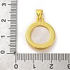 Natural Yellow Shell Carved Moth Pendants KK-D537-04G-01-3