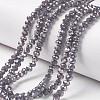 Electroplate Opaque Glass Beads Strands EGLA-A034-P8mm-T02-1