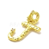 Rack Plating Brass Micro Pave Cubic Zirconia European Dangle Charms KK-L210-015G-J-2