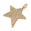 Brass Micro Pave Cubic Zirconia Pendants KK-U076-09G-2