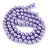 Baking Paint Pearlized Glass Pearl Round Bead Strands X-HY-Q330-8mm-27-5