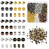 1200Pcs 15 Styles Iron and Brass Crimp Beads FIND-YW0004-74-1