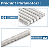 304 Stainless Steel M5 Full Screw Threaded Rod FIND-WH0290-51P-3