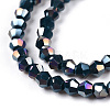 Opaque Solid Color Electroplate Glass Beads Strands X-EGLA-A039-P2mm-B09-2