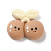 Cartoon Opaque Resin Cherry Cabochons RESI-Q218-01B-1