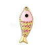 304 Stainless Steel Enamel Pendants STAS-I355-11G-04-1