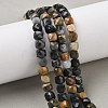 Natural Petrified Wood Beads Strands G-H078-C51-6mm-1