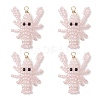 Glass Seed Beaded Pendants PALLOY-MZ01254-02-1