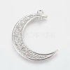Tibetan Style Alloy Hollow  2-Loop Link Pendants TIBEP-5312-P-LF-1
