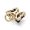 Brass Micro Pave Clear Cubic Zirconia Pendant ZIRC-P079-B01-10-2